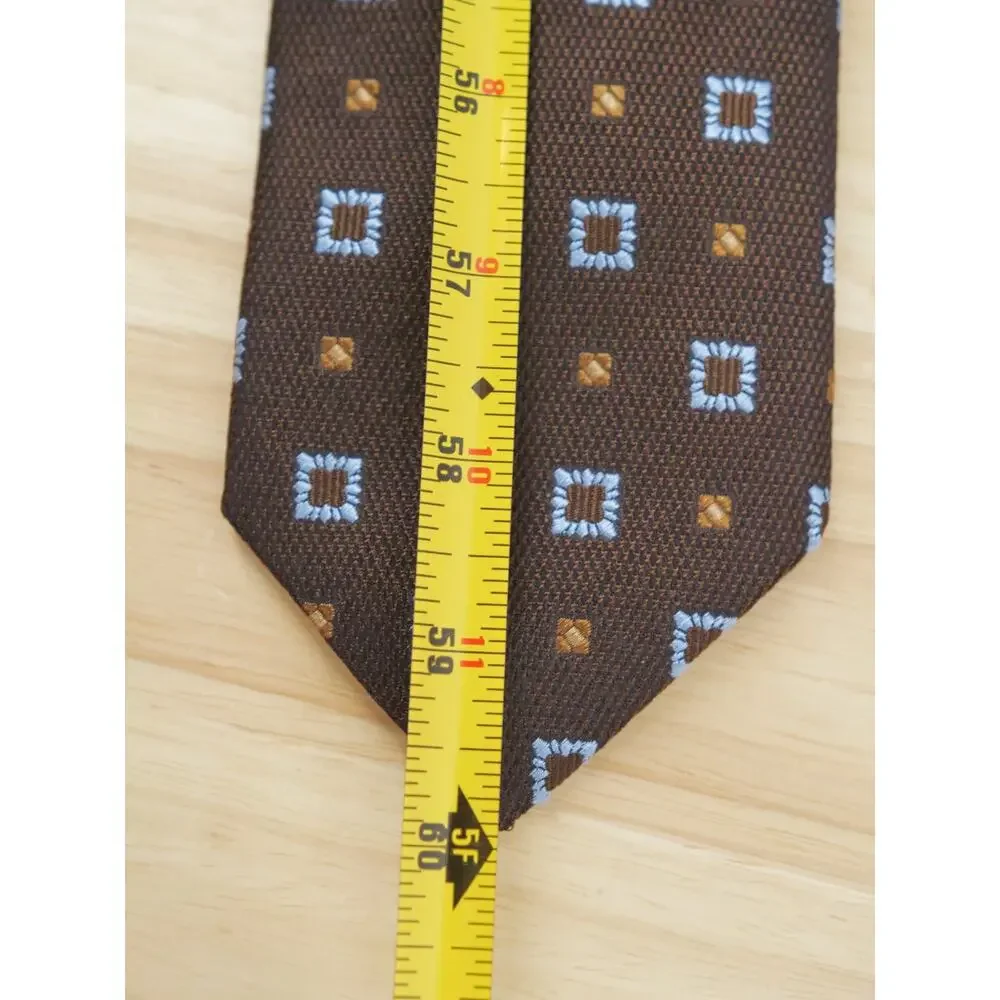 DAVID DONAHUE BROWN SILK MEN'S Neck Tie 60